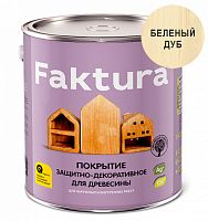 Покрытие FAKTURA защитно-декоративное для древесины беленый дуб, банка 0,7 л
